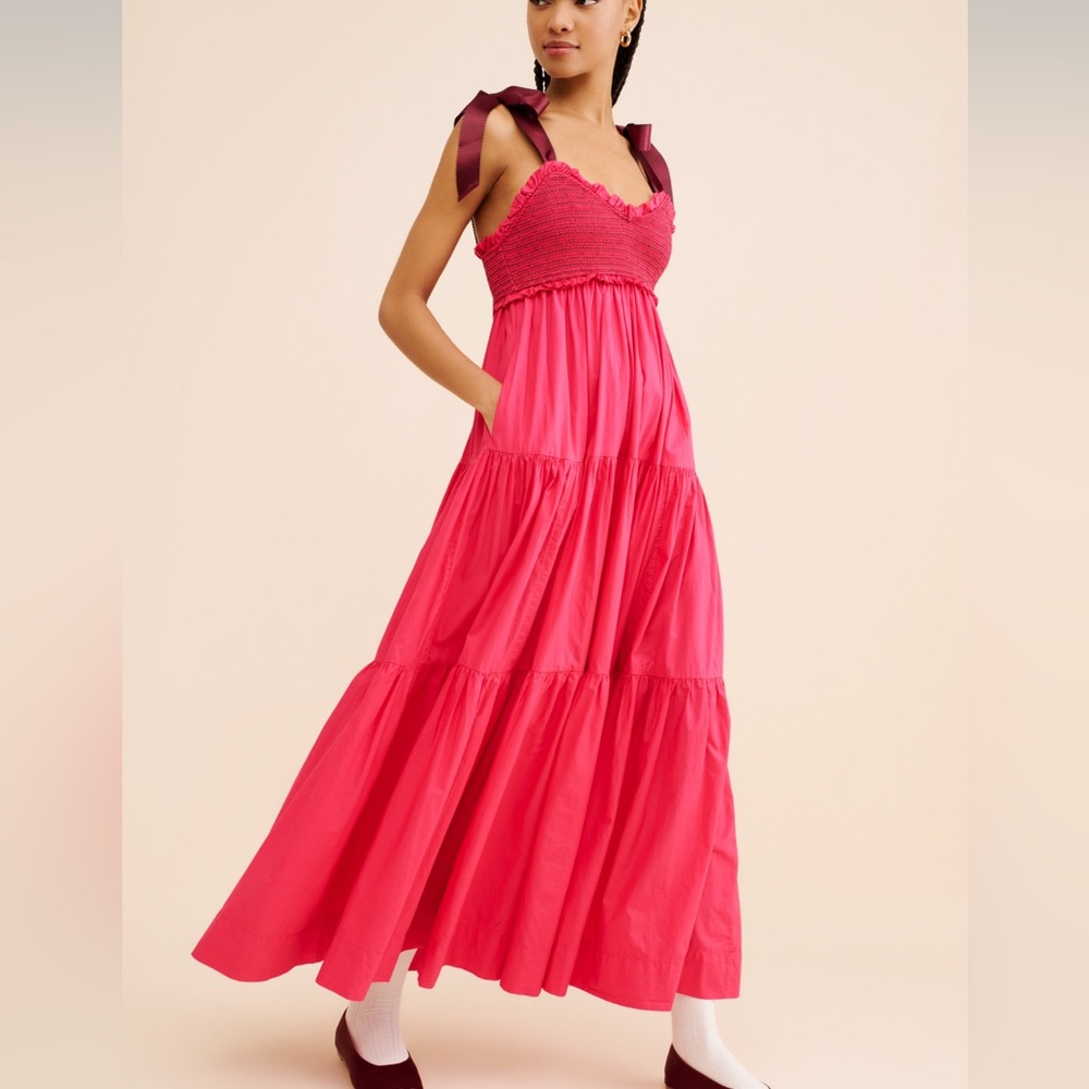 Free People Bluebell Maxi Dress Solid pink
